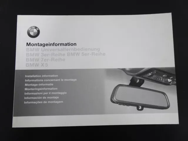 Manual de Instrucciones BMW 3er 5er 7er X5 Montaje Control Remoto Universal