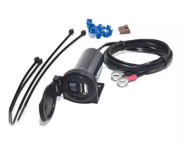 Baas Motorrad und Roller USB 7 Steckdose set mit Kabel