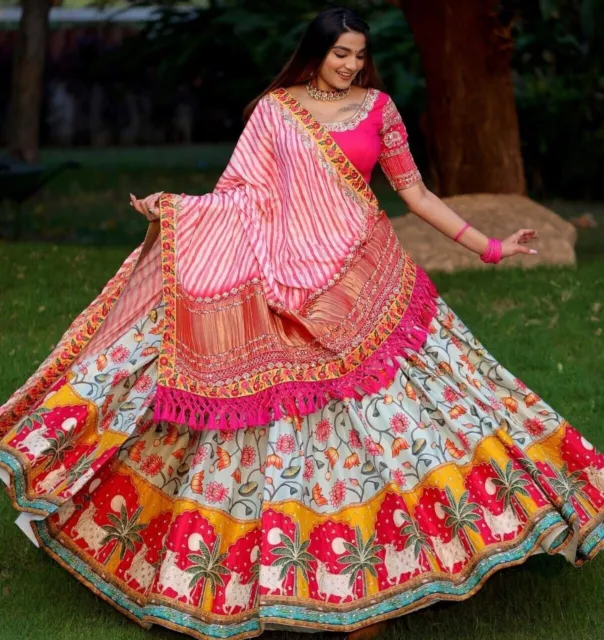 Traditional Indian Pakistani Wear Lehenga Stylish Heavy New Wedding Lengha Choli