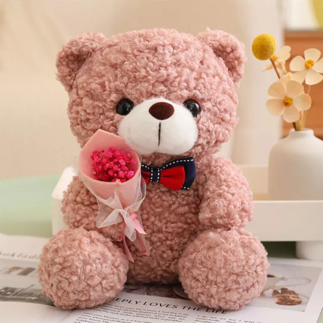 25cm Tall Teddy Bear Large Plush Holiday Valentine's Day Gift (25cm)