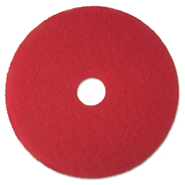 3M Buffer Floor Pad 5100, Red, 19", Removes Soil, Scratches, Scuff Marks