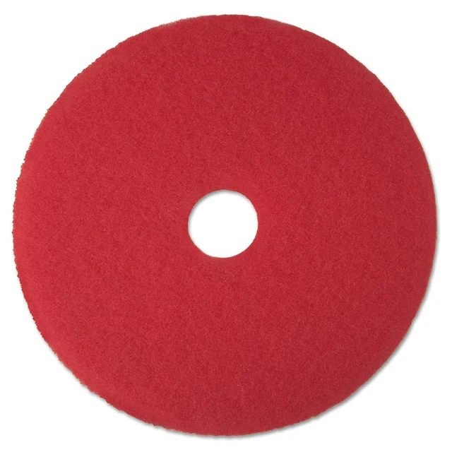 3M Buffer Floor Pad 5100, Red, 19", Removes Soil, Scratches, Scuff Marks