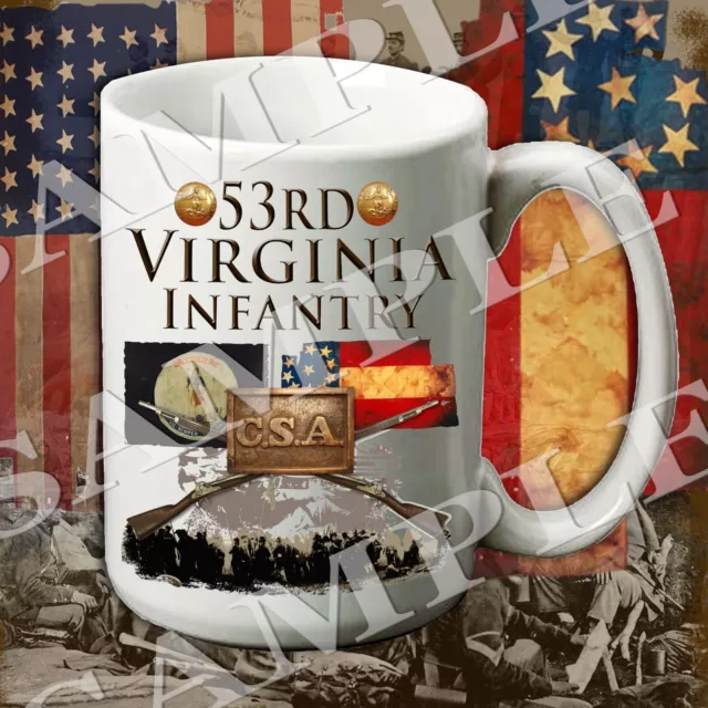 53rd Virginia Infantry 15-ounce American Civil War themed coffee mug/cup