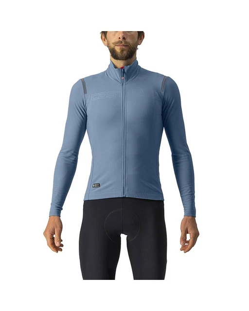 Castelli Tutto Nano RoS Flex 3G Maglia Maniche Lunghe Full Zip Uomo, Steel Blue