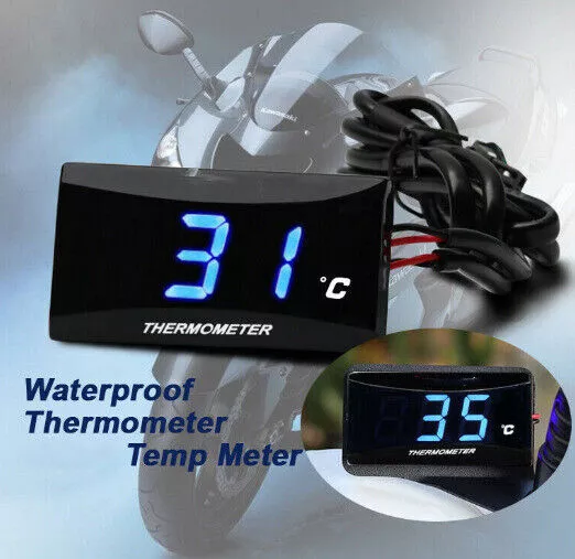 Moto Koso Jauge de température de l'eau Mini mètre Thermomètre