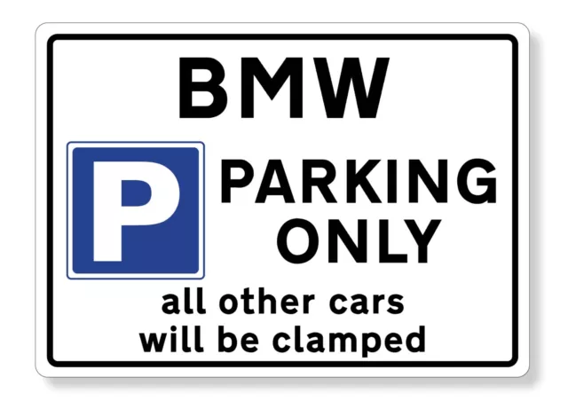 Parking Sign BMW Novelty gift Garage Mancave