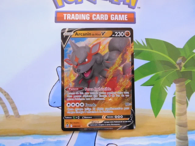 Carte Pokemon Arcanin de Hisui V 90/195 EB 12 Tempete Argentée NEUF FR