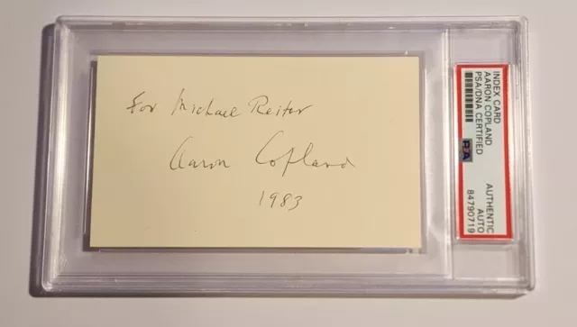 Aaron Copland Signed PSA DNA Autograph Classical Composer Auto Cut 1