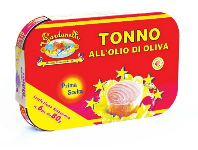 Tonno sardanelli 6 lattine da 80gr all'olio di oliva