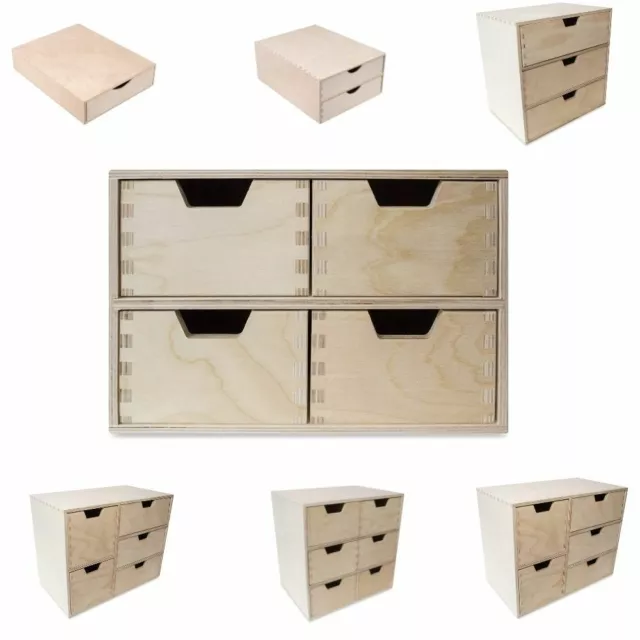 Creative Deco Schubladen-Box aus Holz | Regal Minikommode für Kleinigkeiten