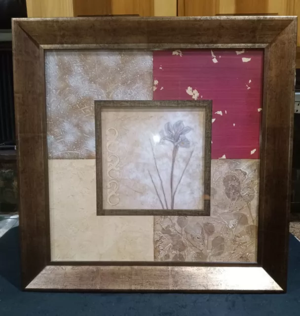 Bed Bath & Beyond 22 x 22 Floral Art Seasons One Picture In Frame