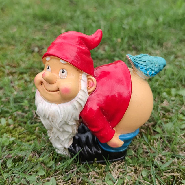 Gnomfigur Innovativ Stabil Top Detail Bare Ass Zwerg Statue Wiederverwendbar