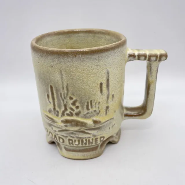 Vintage C1 Frankoma Roadrunner Pottery Coffee Mug