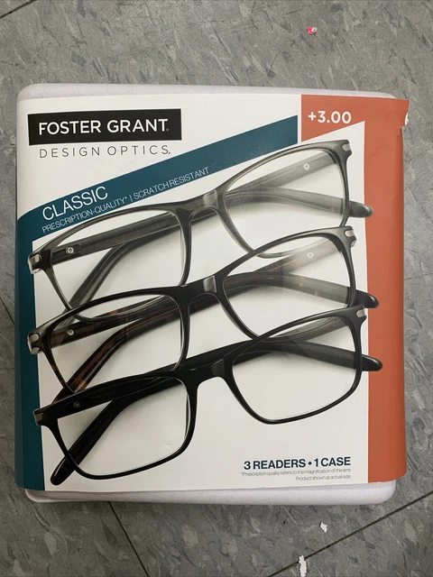 Design Optics by F.G Classic Reading Glasses 3PK +3.00