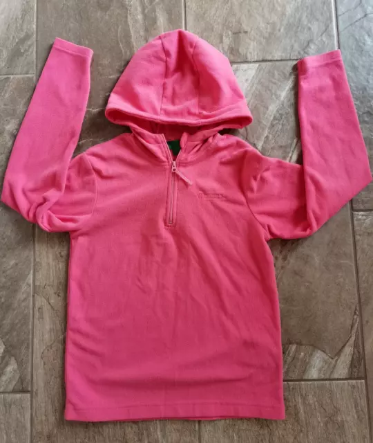 Mountain Warehouse Girls Pink Hooded Fleece Hoody Age 9-10