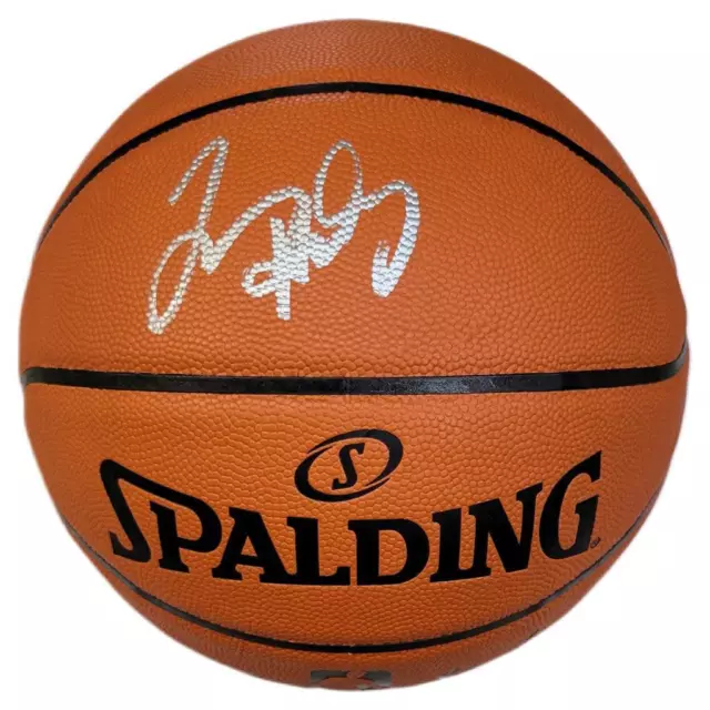 Tim Hardaway Signed Spalding NBA Silver Series Basketball (JSA)