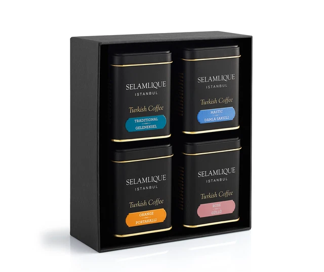 Traditionnel Café Turc Mélange Set " Selamlique " (125 Gr X 4)