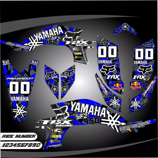 yamaha Yfz 450 2003-2008 Kit graphics decals stickers yfz450 Decal Graphic wrap