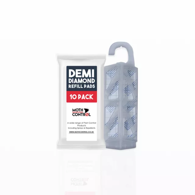 Demi-Diamond Clothes Moth Traps And 5,10,20 Extra Refills Genuine UK