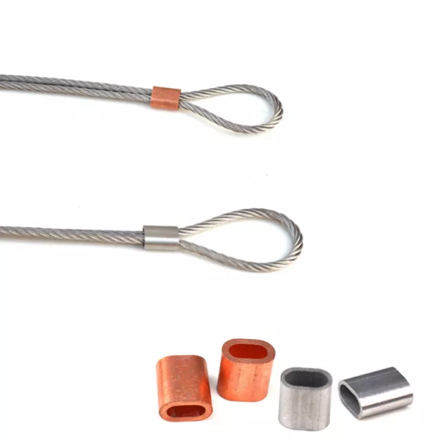 M1 ~ M8 Cable Crimping Pliers Sleeve Cable Clamp Steel Wire Rope Copper/ Steel 2