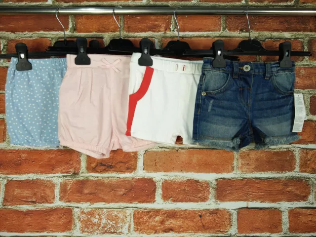PACCHETTO BAMBINA ETÀ 18-24 MESI NEXT ZARA H&M ecc. PANTALONCINI DENIM SET CASUAL 92CM