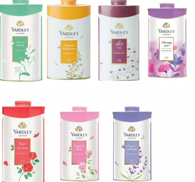 YARDLEY LONDON Talc Talcum Powder for Women, 7 Variants, 100g