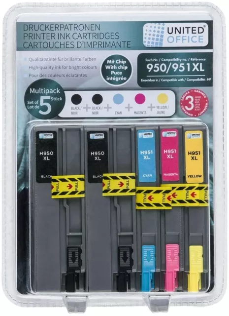 multipack cartucce x HP 950/951XL con chip 2 NERO +3 COLORI, 950/951 1 nero+ 3 c