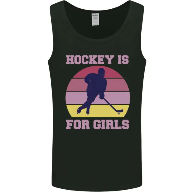 Hockey is For Girls Funny Ice Street Mens Vest Tank Top