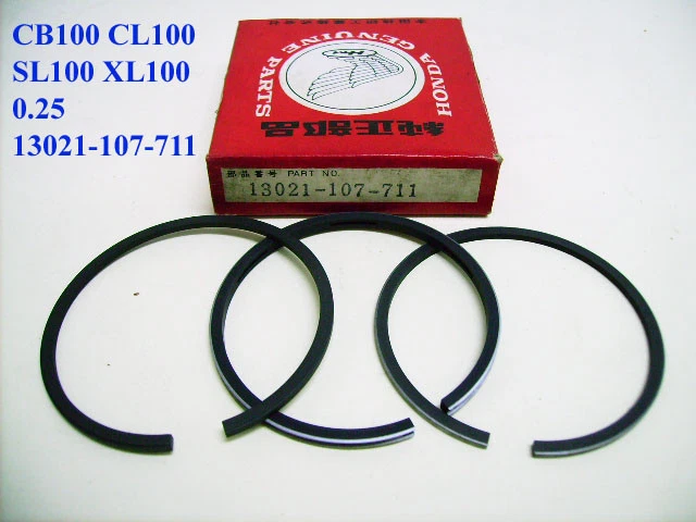 NOS Piston Rings - Standard STD For Honda CB100, CL100, SL100 - KK 6300-281 (Japan)