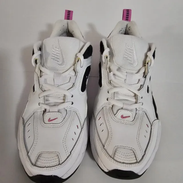 Women's Size 8 Nike M2k Tekno Running Shoes  A03108-105 White Black Pink