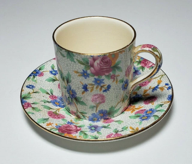 Royal Winton Grimwades Old Cottage Chintz - Espresso Cup and Saucer - Vintage