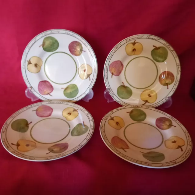 Set Of Four Royal Stafford 'Apples' Design Tea/Side Plates