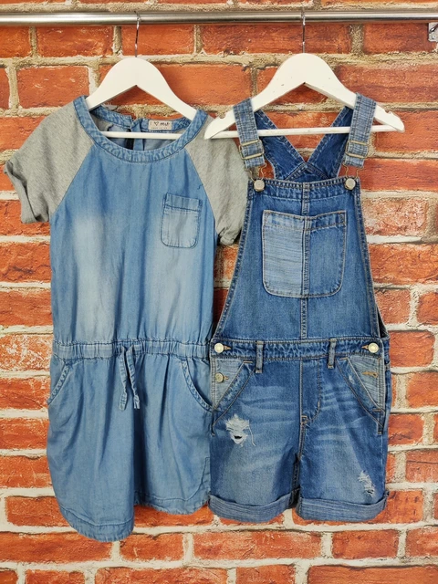 Set Abiti Maniche Corte Ragazze Età 8-9 Anni Next Gap Denim Set 134 Cm