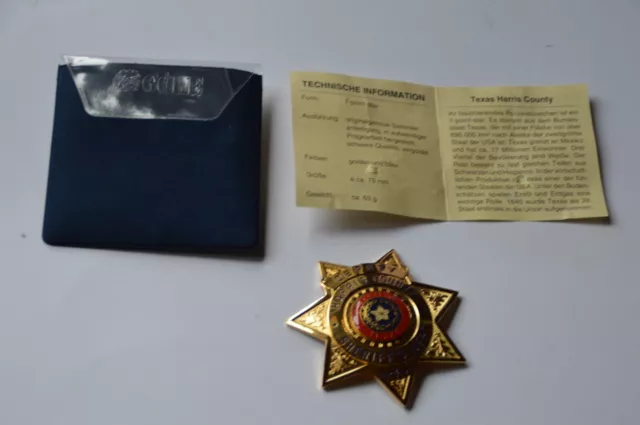 historisches Abzeichen Collector US Police Harris County Texas Deputy