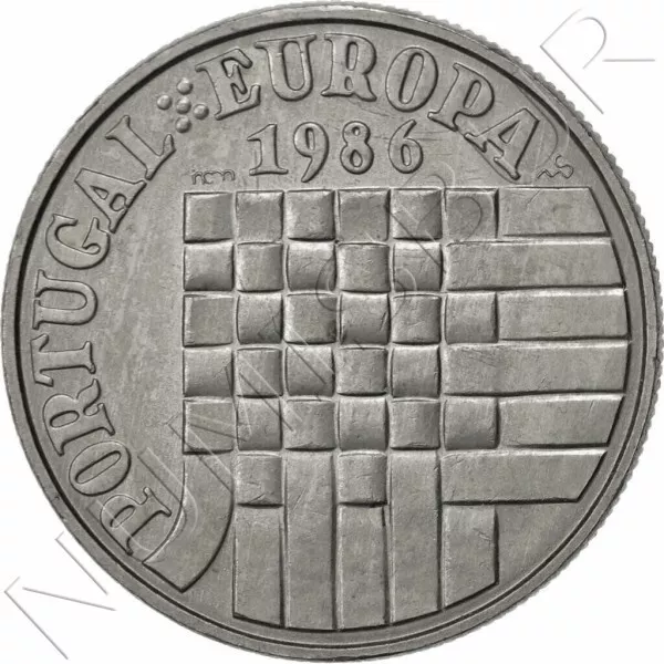 Portugal 25 Escudos 1986 S/C  EUROPA Adhesión de Portugal a la U.E.