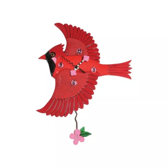 Allen Designs by ENESCO 6012449 CARDINAL SONG I Resin Pendulum Clock