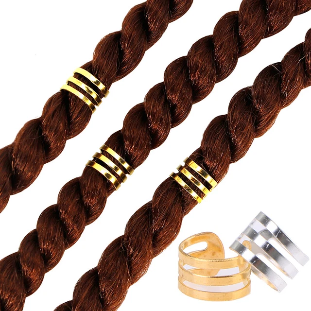 50pcs Adjustable Hair Braids Dreadlock Beads Cuffs Rings Hair Tools Accessor@t@