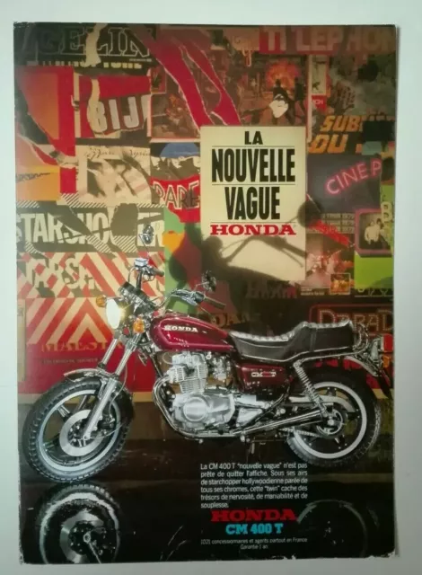 Honda CM 400 T de 1980 Prospectus Catalogue Brochure Moto