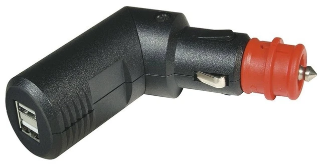 Double USB Chargeur à Brancher Winkelbar 12V/5V, 2 X 2.5A Allume-Cigare - Et Bor
