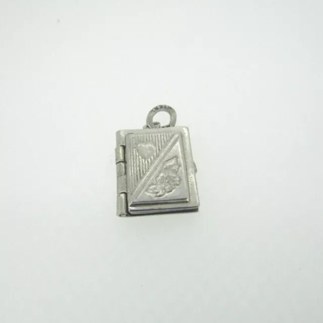 Sterling Silver Beau Movable Book Charm Pendant