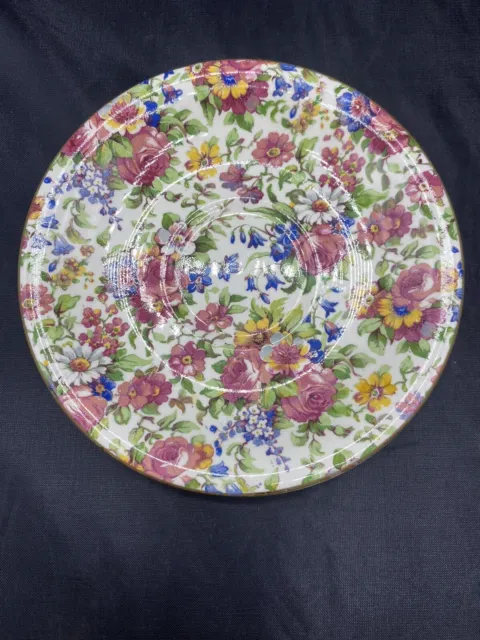 Vtg Royal Winton Grimwades Chintz Summertime Saucer ONLY Round England