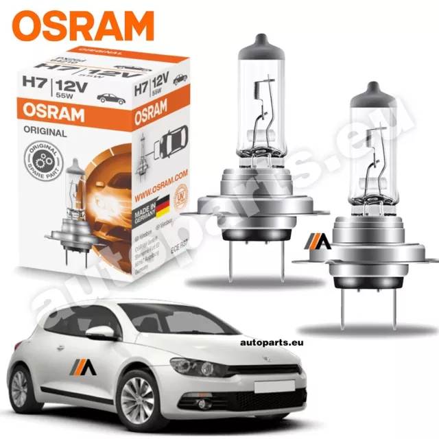 Paire Lampes Osram H7 Classic Remplacement Compatible pour Volkswagen Scirocco