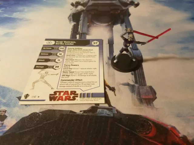 Star Wars Miniatures Galaxy at War 01 Asajj Ventress, Strike Leader