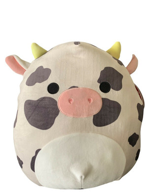 black and white cow squishmallow