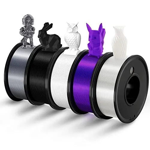 3D Printer Filament PLA 1.75mm 3-D Printing Materials 5 Colors Bundle Print Fili