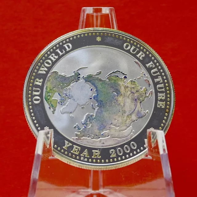 5 Dollar Palau 1999 - 999 Silber - PP/ Proof - unzirkuliert - Our World ...- RaR