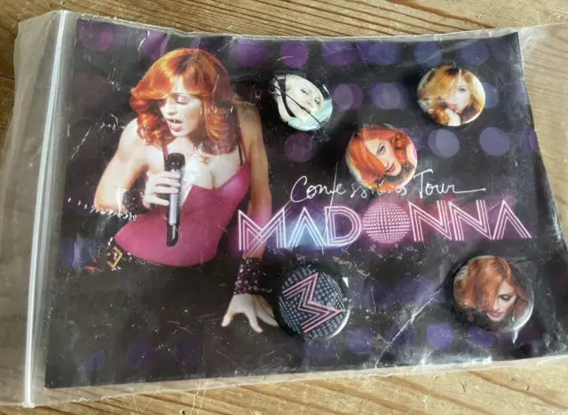 Madonna Confessions Tour Pin Badge Set Good Condition - Never used.