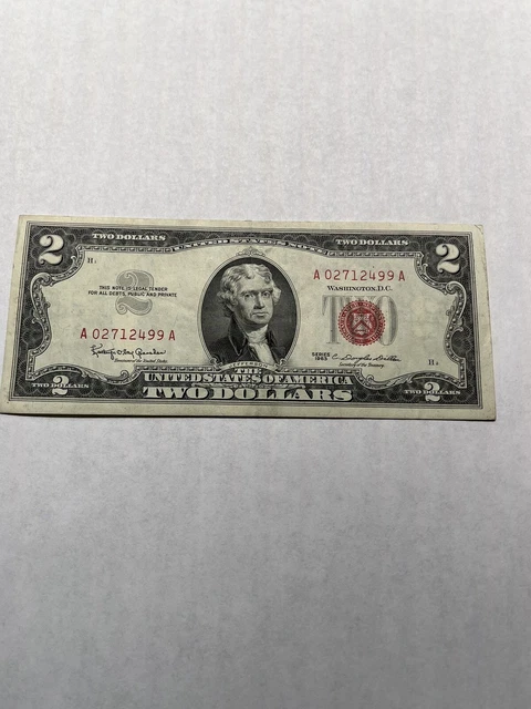 1963 $2 Dollar RED SEAL Note