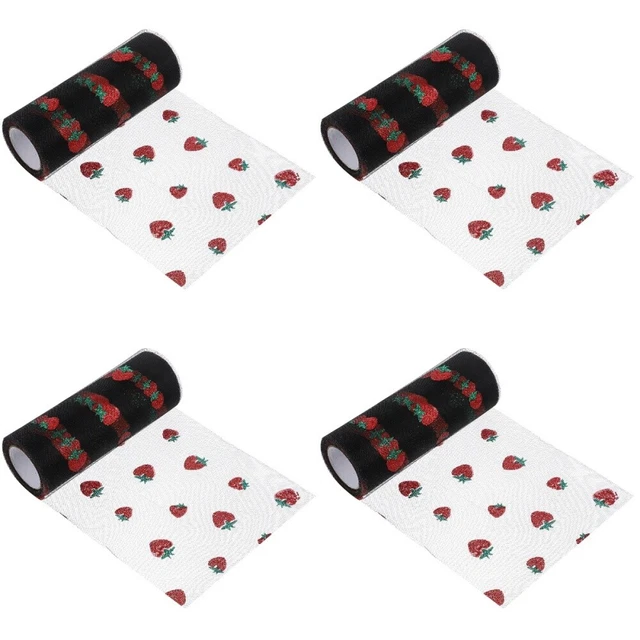 4 rouleaux de robe de ruban de gaze décorative ruban Adorable Ribbon