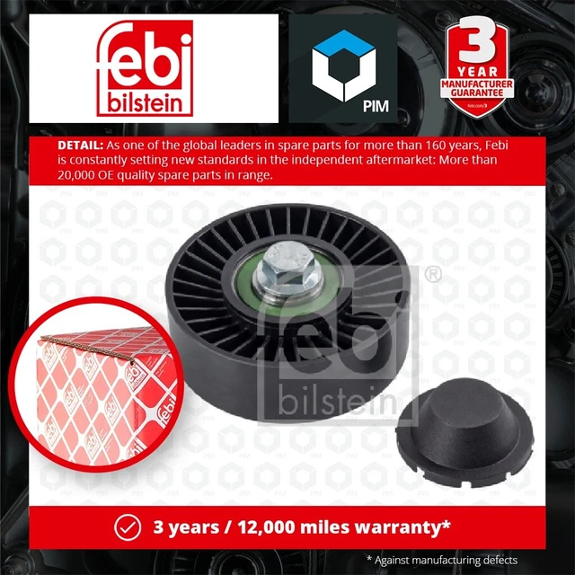Puleggia cintura inattiva adatta a BMW 525 E60, E61 2.5 03 a 10 deflessione guida Febi
